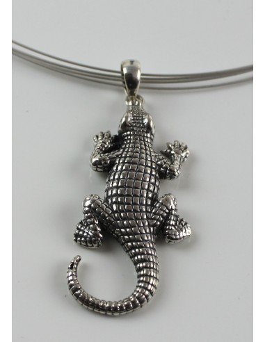 Silberanhänger Krokodil/Gecko