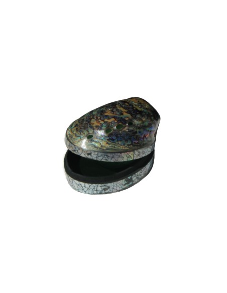 Paua Muschel Box Abalone aus MDF
Boden und Innenraum mit Samtauskleidung
ca. 13 x 10 x 6 cm
Indonesien
