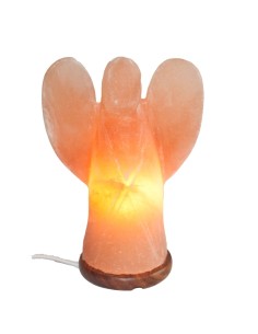 Salzkristall-Lampe "Engel" ca. 20 cm inkl. Holzsockel und Elektromaterial
Saltrange in Pakistan