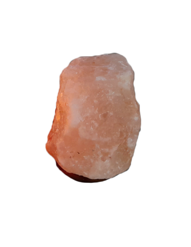 Salzkristall-Lampe ca. 2 - 3 kg inkl. Holzsockel & Elektromaterial Saltrange in Pakistan B-Qualität