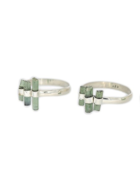 Ring Kristalle Turmalin grün 3 Kristalle pro Ring
verschiedene Ringgrößen
925er Silberfassung