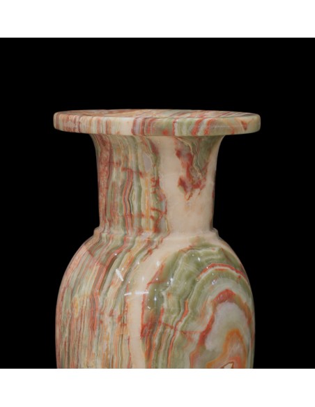 Vase aus Onyxmarmor - ca. 20 x 60 cm / 10 x 32 inch Pakistan Kopf