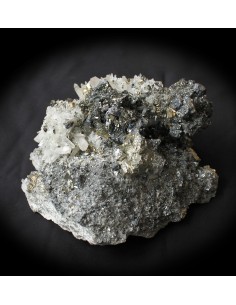 Einzelstück "Pyrit und andere Sulfide mit Bergkristall und Tetraedrit" - 7,7 kg ca. 25 x 25 x 15 cm
Kalimantan/Indonesien