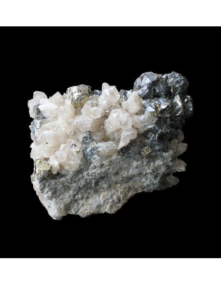 Einzelstück "Pyrit und andere Sulfide mit Bergkristall und Tetraedrit" - 4,1 kg, ca. 19 x 16 x 15 cm
Indonesien