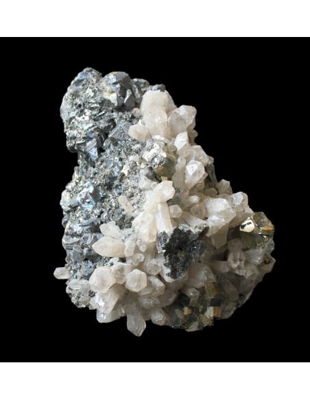 Einzelstück "Pyrit und andere Sulfide mit Bergkristall und Tetraedrit" - 4,1 kg, ca. 19 x 16 x 15 cm
Indonesien