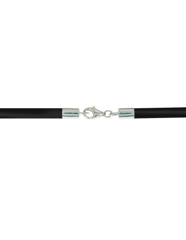 Kautschukband Ø ca. 4 mm - Länge ca. 50 cm Farbe schwarz
mit unechtem Verschluss
