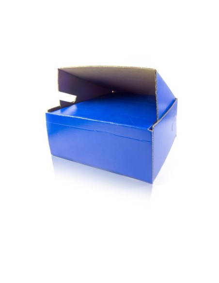 Faltkarton blau 400 x 370 x 200 mm - 100 Stück