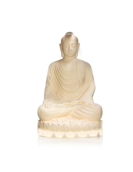 Buddha sitzend gelb 100 cm