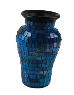 Vase Mosaik 20 cm, blau